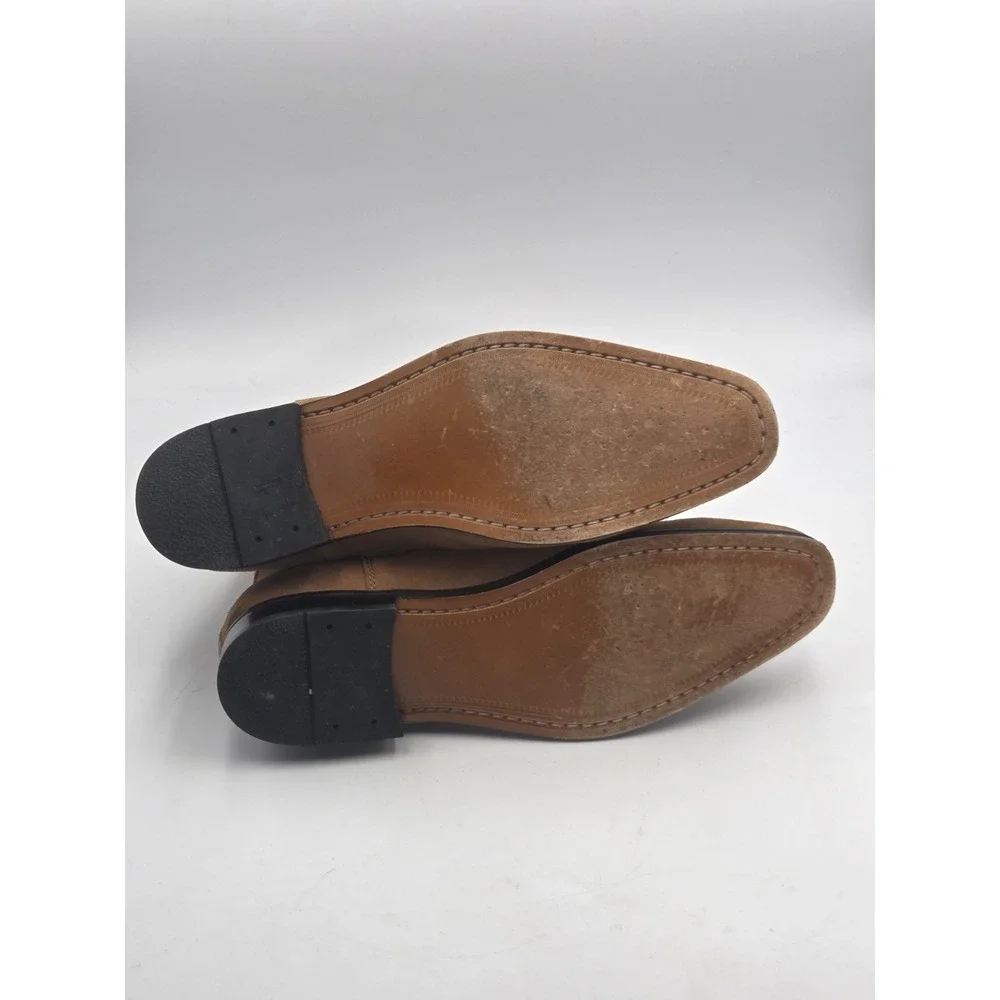Express Chelsea Boots Mens 10 Brown Suede Leather Slip On Ankle Boots EUC